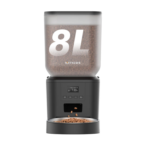Nityers 8L Automatic Dog & Cat Feeder | LCD, 6 Meals/Day