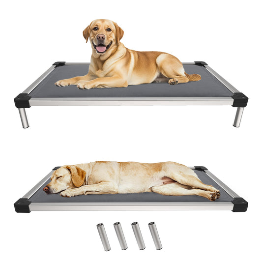 FXW TitanNest Chew-Proof Elevated Dog Bed XL 56x31" | Gray