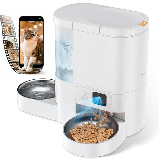 DUDUPET 2-in-1 Auto Dog & Cat Feeder | 2K Camera | 5G WiFi
